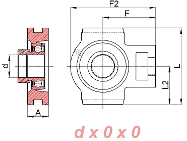 Tani Zespół z oprawą żeliwną EST.206 SNR